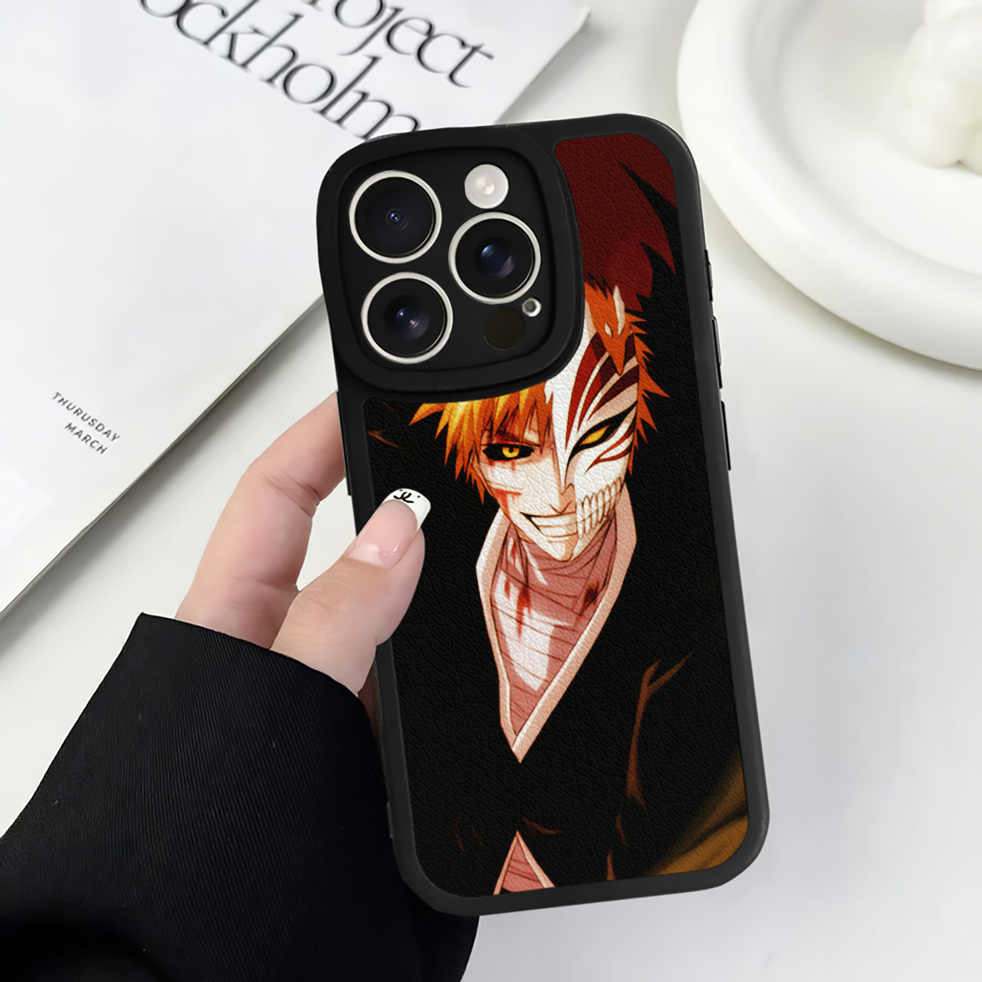 （画像用） ブリーチ BLEACH 【iPhone 16シリーズ対応】シリコンスマホケース（レザー調） 材質：シリコン